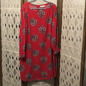 Red Paisley Shift Dress